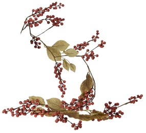 Ghirlanda decorativa cu frunze Red Berries 150 cm