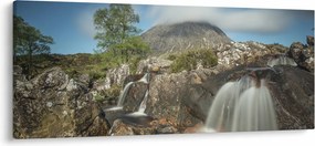 Tablou cu cascadele și munți (120x50 cm)