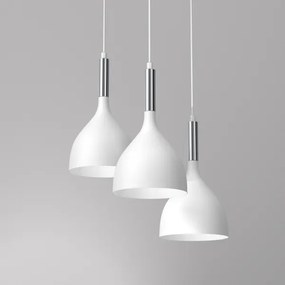Lustră pe cablu NOAK 3xE27/60W/230V albă/aurie