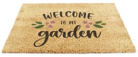 Covoraș de intrare din fibre de nucă de cocos 40x60 cm Welcome to My Garden – Artsy Doormats