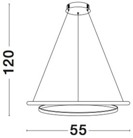 Lustra suspendata LED design modern Malvi, alb NVL-9357041