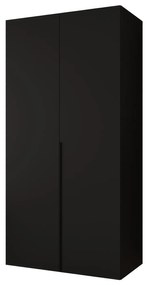 Dulap de haine 100 cm Alice 1 (Negru + Negru). 1126096