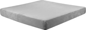 decoDoma Cearceaf cu elastic din micropluş, gri 180 x 200 cm