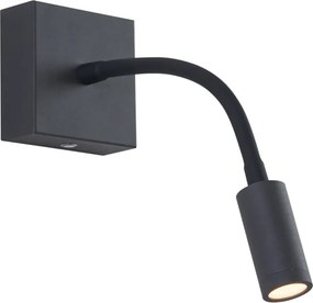 Lampă de perete modernă neagră cu LED, reîncărcabilă și cu dimmer - Harper