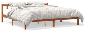 844813 vidaXL Cadru de pat, maro ceruit, 200x200 cm, lemn masiv de pin