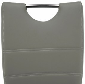 Scaun de sufragerie Abalia New (gri deschis + Crom). 808097