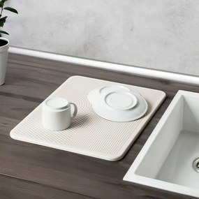 Scurgător de vase bej din diatomit 40x30 cm Damon – Wenko