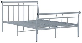 325038 vidaXL Cadru de pat, gri, 120x200 cm, metal