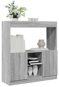 vidaXL Dulap înalt, gri sonoma, 92x33x100 cm, lemn prelucrat