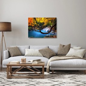 Tablou pe sticlă - Cascade din Asia (70x50 cm)