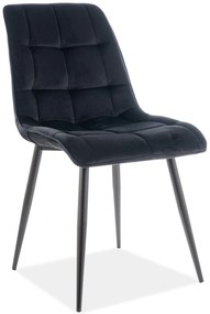 MAZZONI EXPORT POSH Negru (țesătură Bluvel 19) - TAPIȚERIE MODERNĂ PENTRU LIVING/SUFRAGERIE CATIFEA