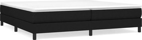 vidaXL Pat box spring cu saltea, negru, 200x200 cm, textil