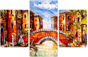 Tablou - Pictură în ulei a orașului III. (90x60 cm)