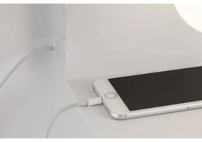 Paulmann 79812 - Lampă de perete CALVANI cu poliță și port USB, 1xE27/40W, 230V, albă