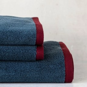 Prosoape albastru-închis/gri 2 buc. din bumbac organic din frotir 40x55 cm Soft – Mette Ditmer Denmark