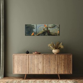 Tablou - Pădure tropicală (cu ceas) (90x30 cm)
