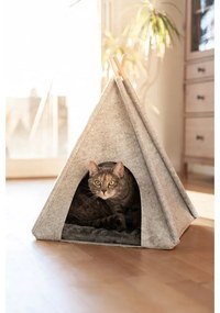 Cort tip teepee pentru animale de companie Wenko, gri deschis