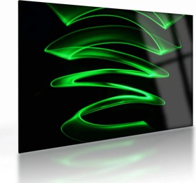 Tablou pe sticlă - valuri neon (70x50 cm)