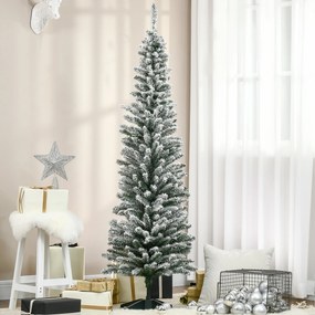 Pom de Craciun 180 cm Pin Artificial cu 390 ramuri, brad de sarbatori, decoratiune de Craciun, Ф55x180cm HOMCOM | Aosom Romania