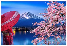 Tablou - cu privire la munte - Japonia (90x60 cm)