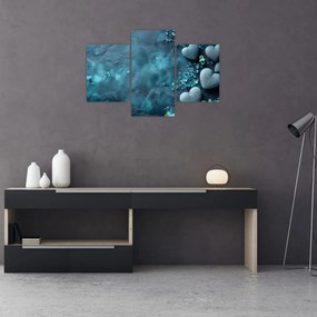 Tablou - Pietre în formă de inimă (90x60 cm)