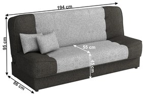 Canapea extensibila, turcoaz/negru, ASIA NEW Canapea extensibila, maro/maro deschis, ASIA NEW