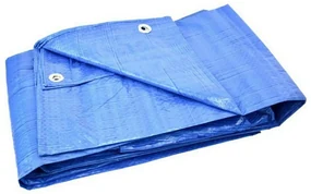 Prelata impermeabilă cu ochiuri GEKO Standard albastru, 5 x 6 m, 500 x 600 cm