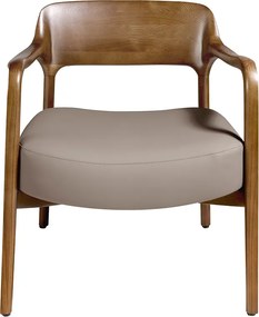 Fotoliu design modern din lemn tapitat din piele eco Mink