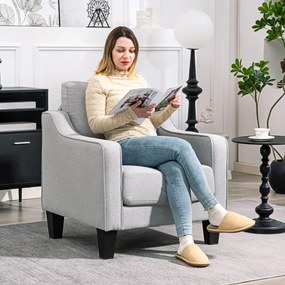 HOMCOM Modern Lână Gri Deschis | Aosom Romania