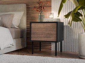Set 2 noptiere Hermano (Negru + Nuc warnia) . Promo -16%. 1105888