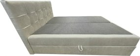 Pat tapițat boxspring DIRELIS VIBE 160x200 cm crem Saltea: Saltea cu arcuri Bonell