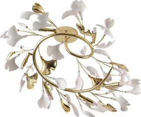 Lustra aplicata cu elemente decorative ceramice albe LEAF