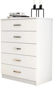 Comoda 616TNM1507, alb, PAL melaminat, 72x45x98 cm