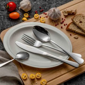 Set de 24 tacâmuri Luigi Ferrero Prima FR-2402, Oțel inoxidabil, Argint