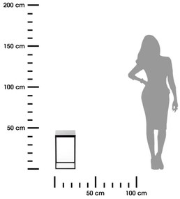 Suport flori BASICLOFT 40x24 negru