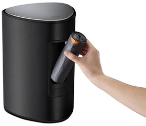 Coș de gunoi negru mat cu pedală din oțel 5 l EasyStore Luxe – Joseph Joseph