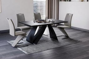 Masa extensibila Diuna Ceramic negru mat - L160-240 cm
