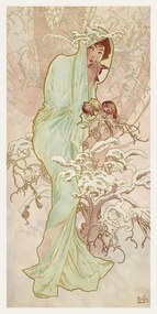 Reproducere The Seasons: Winter, Alfons Mucha