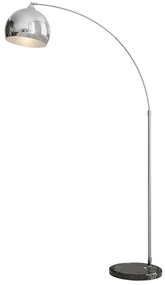HOMCOM Lampadar lampa de salon arc reglabil picior marmura stil vintage 40W E27 dim. 100-115L x 30l x 170-180H cm negru gri | Aosom Romania