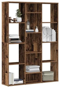 vidaXL Separator cameră/Bibliotecă, Lemn vechi, 100x24x140 cm, PAL
