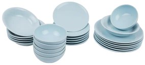 Set de masă din porțelan, 24 piese, albastru