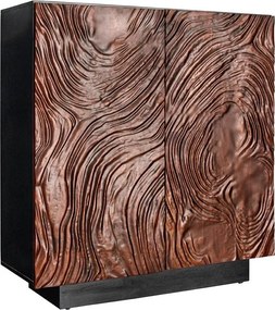 Comoda, Bufet cu model 3D, Lemn Salcam, Maro, FLUID 110cm