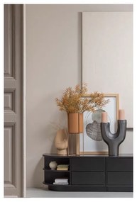 Masă TV modulară neagră din lemn masiv de pin 78x40 cm Finca – WOOOD