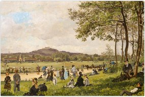 Tablou - French 19th Century, Race Course at Longchamps, reproducere (90x60 cm)