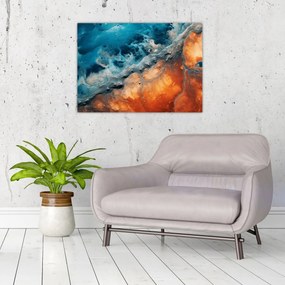 Tablou pe sticlă - Apă și foc (70x50 cm)