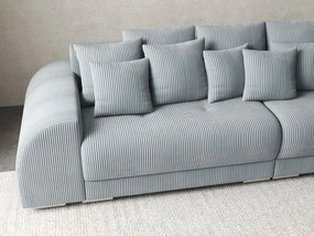 Canapea extensibilă dumonde cu 2 lăzi de depozitare si sezut confortabil din spuma high-density, Verona Zoom Grey 310x100 cm