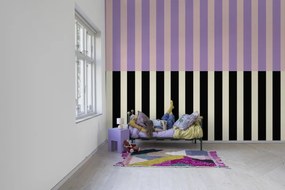 Tapet Stripped, Pink &amp; Lilac, Rebel Walls