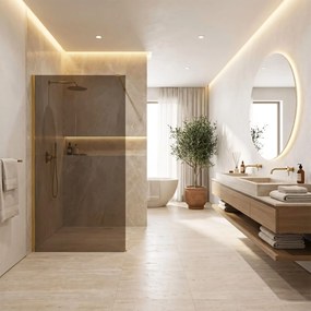 Paravan de dus Rea Flexi Brown / Gold 110