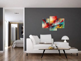Tablou – Abstracție cu roșu (90x60 cm)