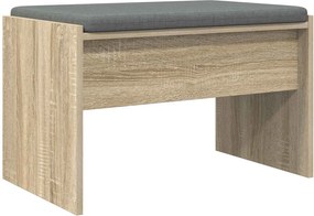 vidaXL Bancă pentru hol cu pernă Stejar Sonoma 63 x 38 x 40 cm